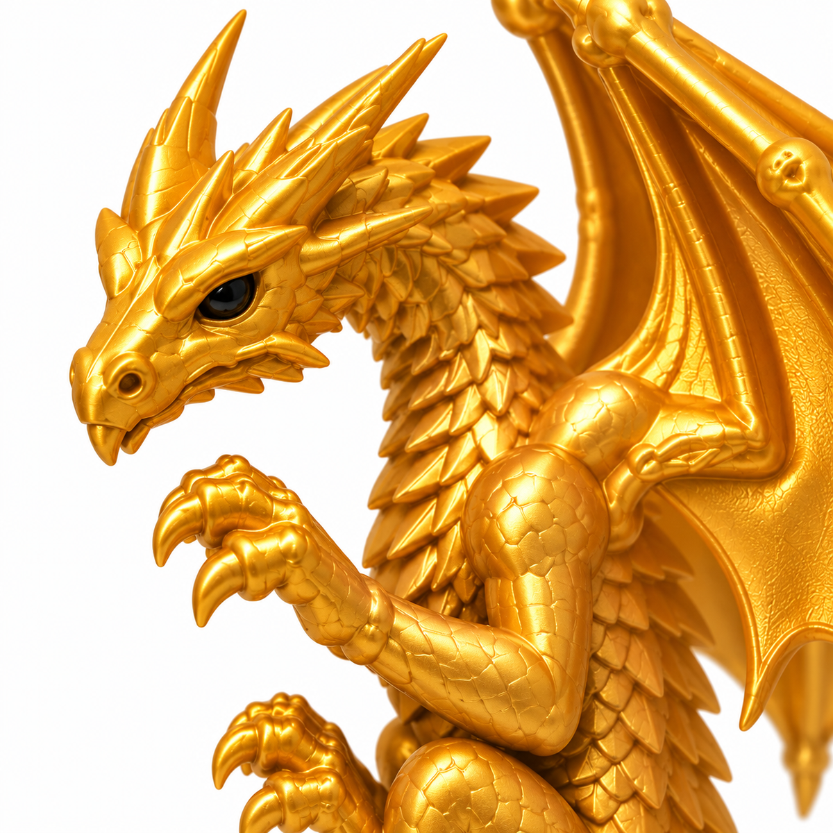 Golden Clinger Dragon – 3D Printed Monitor & Shelf Figure