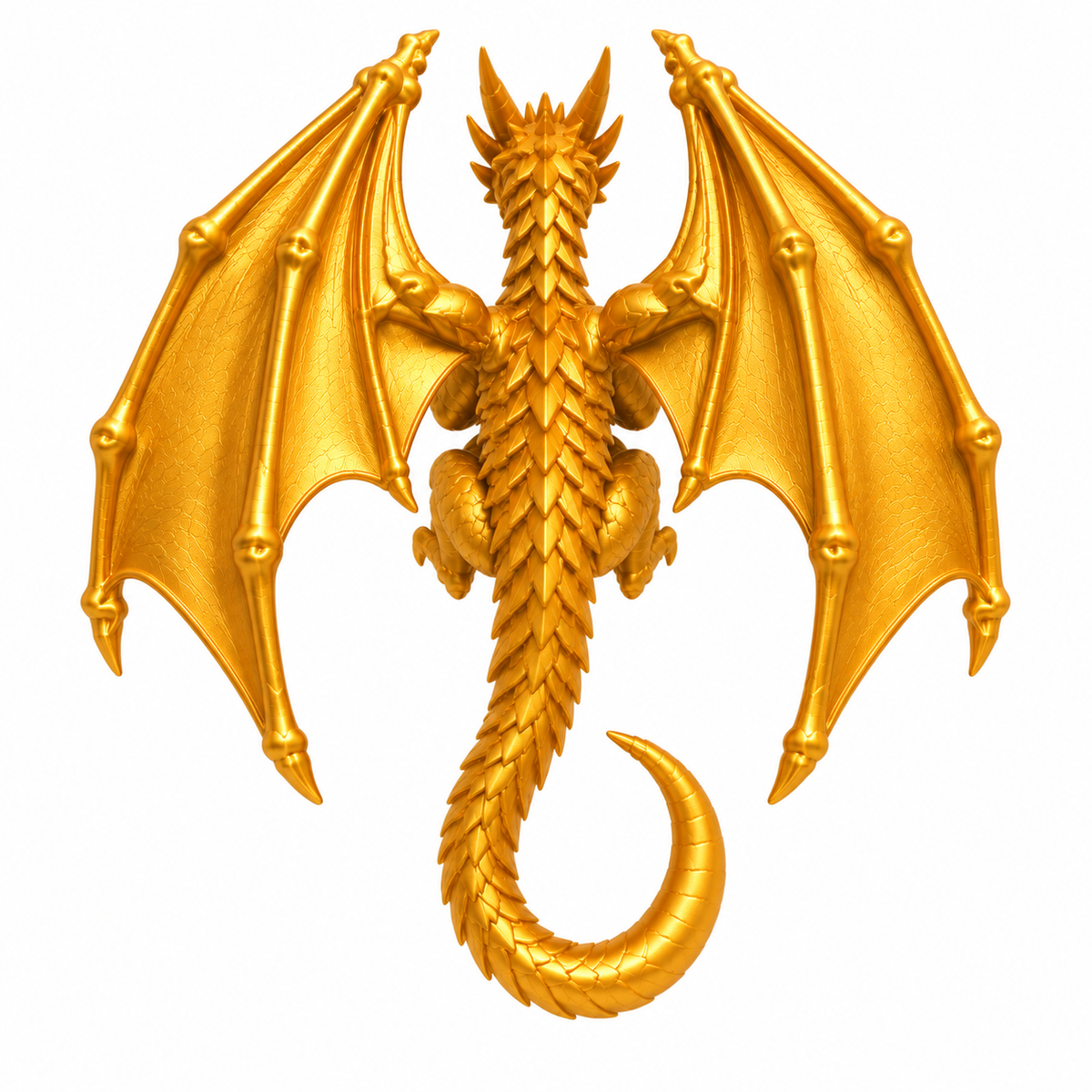 Golden Clinger Dragon – 3D Printed Monitor & Shelf Figure