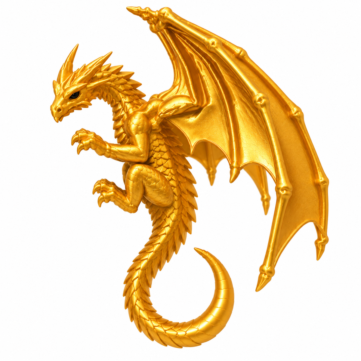 Golden Clinger Dragon – 3D Printed Monitor & Shelf Figure