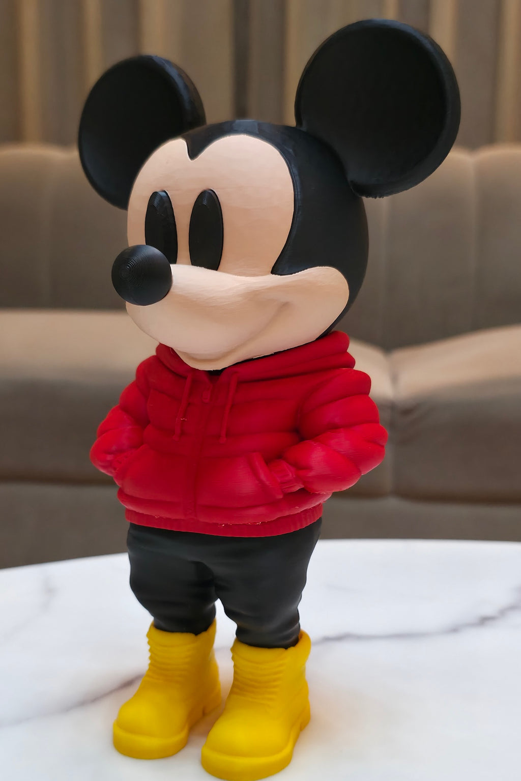 Urban Mickey Street Style 3D Figure – Red Hoodie Edition