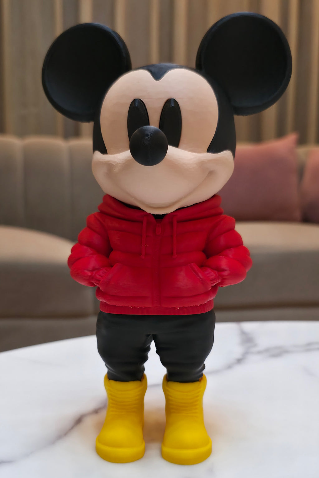 Urban Mickey Street Style 3D Figure – Red Hoodie Edition