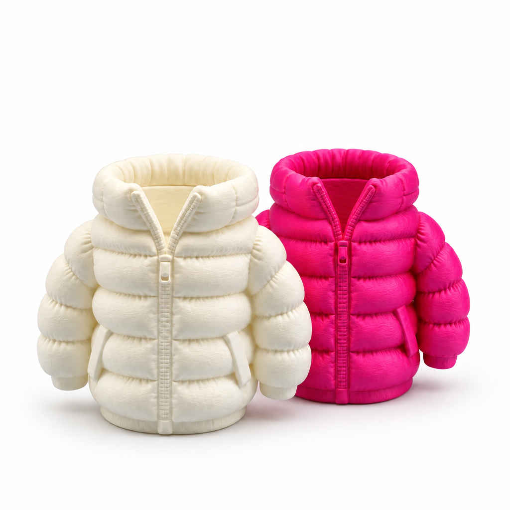 Empty pink jacket pen holder