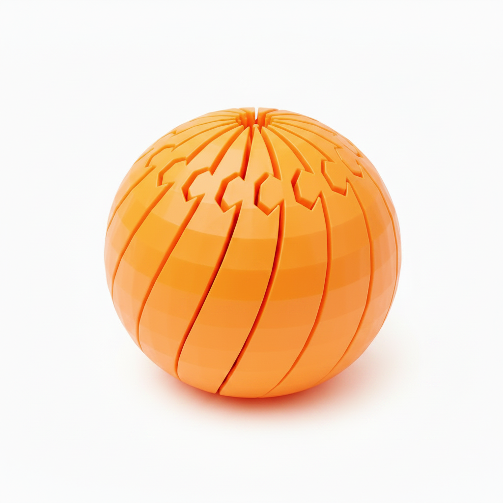 Fluorescent Orange Ball Fidget Toy