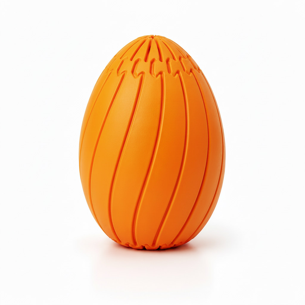 Fluorescent Orange Egg Fidget Toy