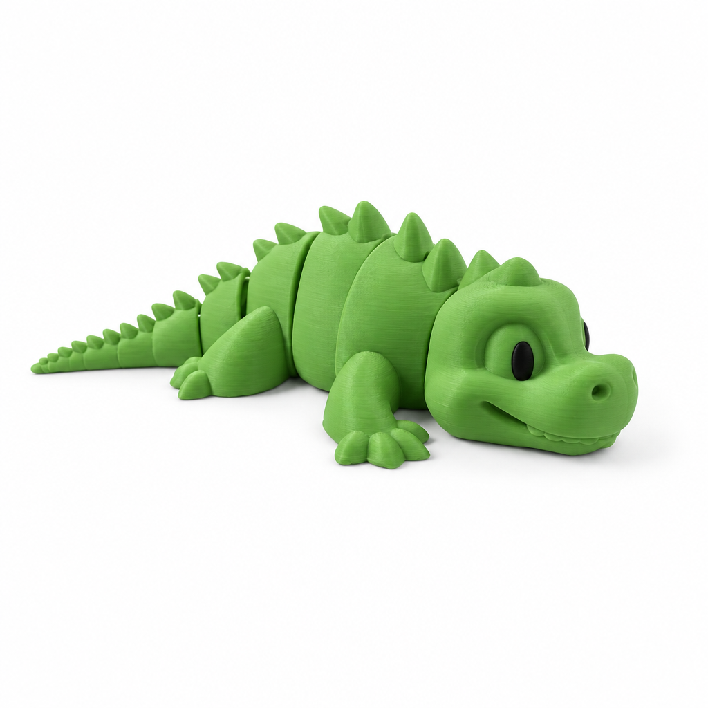Green dinosaur on a white background