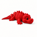 Red dinosaur on a white background