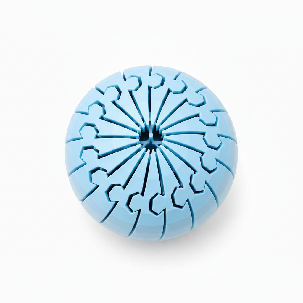 Sky Blue Ball Fidget - Top View 1:1